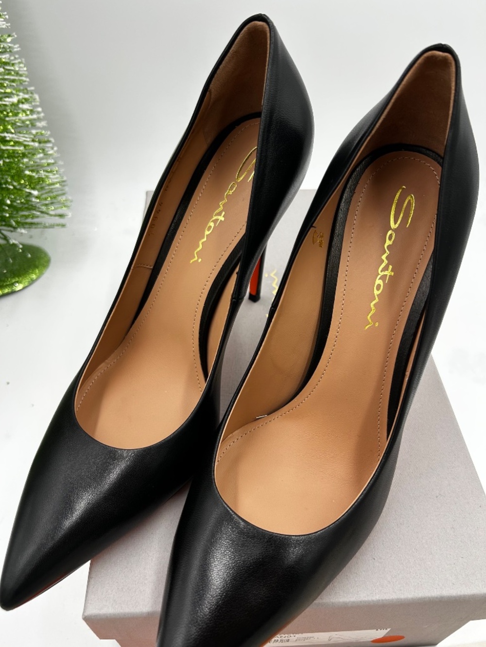 Women’s Santoni Sibil 105mm Leather Pumps. Size 40/10 US. Made in Italy. - Picture 2 of 10